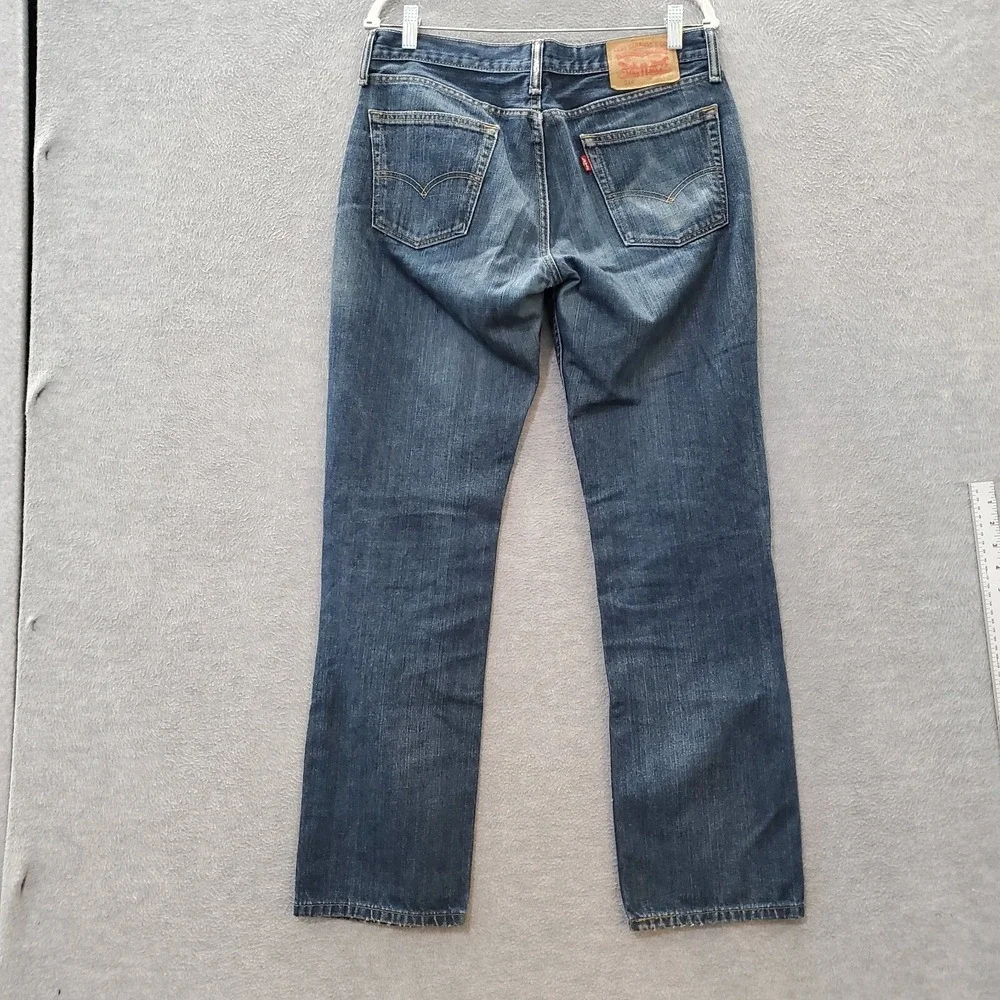 Levi's 514 Men Jeans 32x32 Blue Denim Tumbled Rigid Slim‎ Fit (34x31)